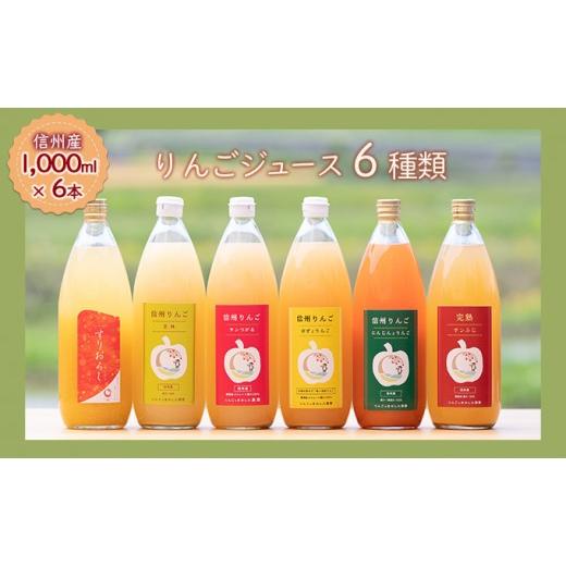 ふるさと納税 果汁飲料 りんご 長野県 駒ヶ根市 信州産 りんごの個性にびっくり ジュース6種セット(1,000ml×6本) 果実飲料 ミックスジュース りんごジュー…