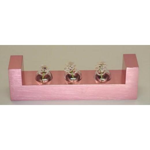 ふるさと納税 雑貨・日用品 インテリア 大阪府 河内長野市 アルミ一輪挿し 凹凸 ピンク おしゃれ お花 フラワーベース 花瓶 シンプル 4色展開 ピンク