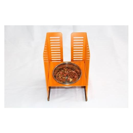 ふるさと納税 雑貨・日用品 大阪府 河内長野市 ペット食器台 S(小)オレンジ フードボール 犬 猫 ペット用品 4色展開 オレンジ