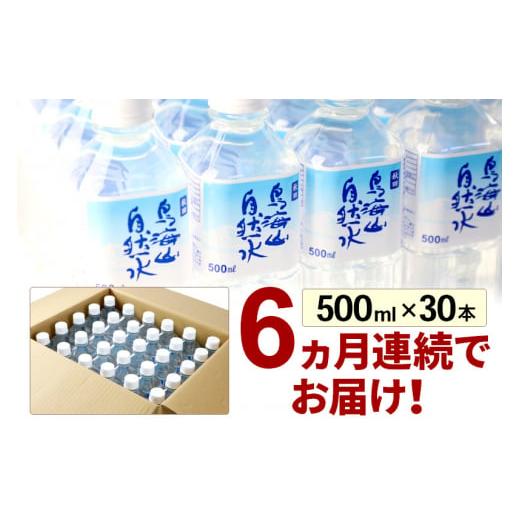 ふるさと納税 水・ミネラルウォーター 500mL〜999mL 秋田県 由利本荘市 《定期便6ヶ月》鳥海山自然水(500ml)30本×6か月連続 計180本の画像