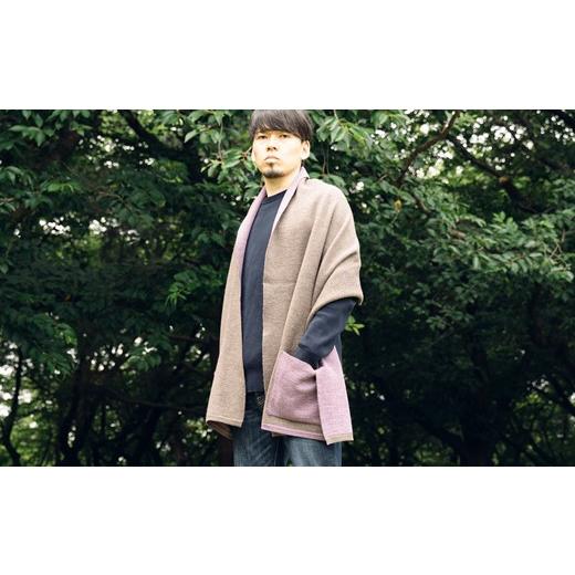 ふるさと納税 小物 ストール・マフラー 新潟県 五泉市 ストール CLEMATIS 接結カラフルストール ( たたきポケット・パープル・Fサイズ ) | レディース メンズ …