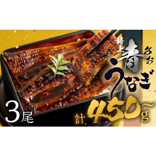 ふるさと納税 うなぎ 愛知県 田原市 土用の丑の日お届け/冷蔵 厳選 高級 青うなぎ 3尾 蒲焼 450g [先行予約]冷蔵/土用の丑の日 お届け予約