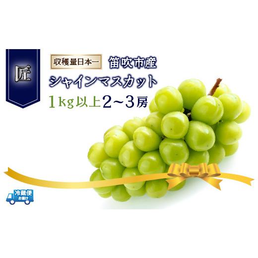ふるさと納税 ぶどう マスカット 山梨県 笛吹市 2026年発送 笛吹市産シャインマスカット(匠)2〜3房 1kg以上 ふるさと納税 おすすめ ランキング シャインマ…