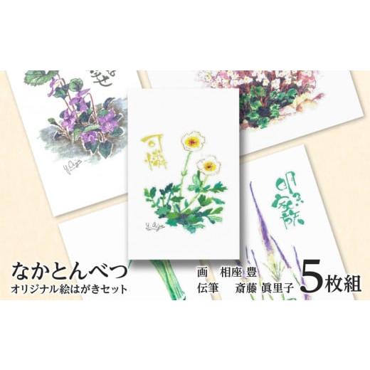 ふるさと納税 北海道 中頓別町 絵葉書 はがき オリジナル 5枚 ハガキ 可愛い ギフト 花 植物