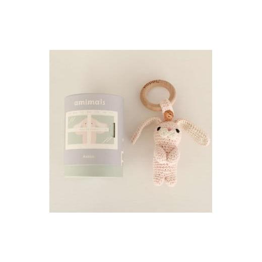 ふるさと納税 雑貨・日用品 ぬいぐるみ 兵庫県 三木市 HOPPL 手編みのおもちゃＡｍｉｍａｌｓ（マスコットタイプ・うさぎ） うさぎの画像
