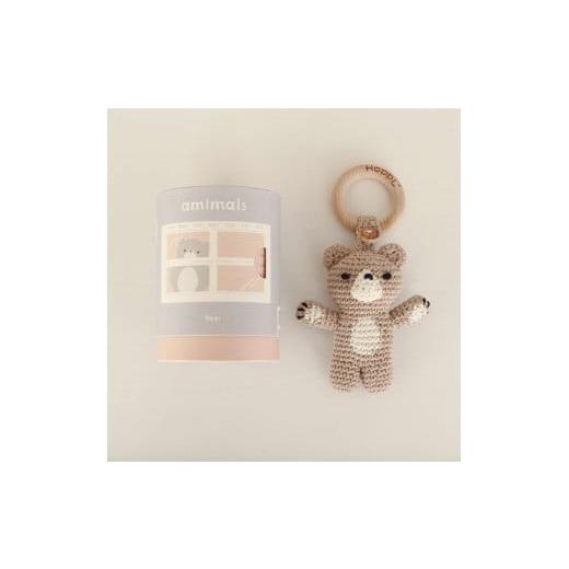 ふるさと納税 雑貨・日用品 ぬいぐるみ 兵庫県 三木市 HOPPL 手編みのおもちゃＡｍｉｍａｌｓ（マスコットタイプ・くま） くまの画像