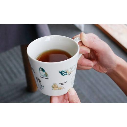 ふるさと納税 食器・グラス マグカップ 岐阜県 多治見市  美濃焼 温度で変化する器 温感 犬 マグカップ 『ゆる犬 (2)』 丸モ高木陶器 TBA183の画像