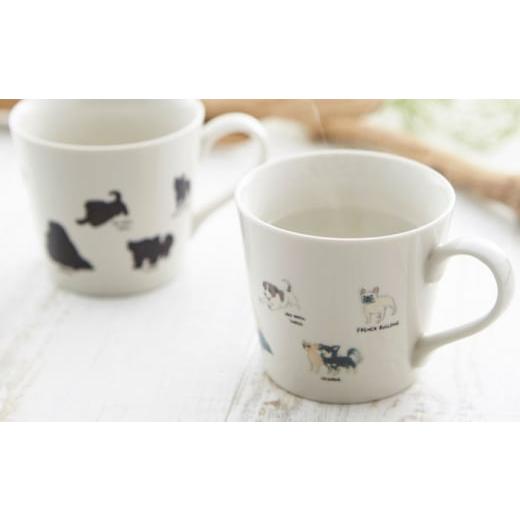 ふるさと納税 食器・グラス マグカップ 岐阜県 多治見市  美濃焼 温度で変化する器 温感 犬 マグカップ 『ゆる犬 (1)』 丸モ高木陶器 TBA184の画像