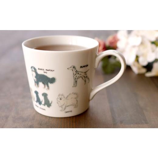 ふるさと納税 食器・グラス マグカップ 岐阜県 多治見市  美濃焼 温度で変化する器 温感 犬 マグカップ 『ゆる犬 (3)』 丸モ高木陶器 TBA185の画像