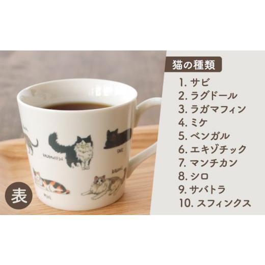 ふるさと納税 食器・グラス マグカップ 岐阜県 多治見市  美濃焼 温度で変化する器 温感 ネコマグカップ 『ゆる猫 (1)』 丸モ高木陶器 TBA186の画像