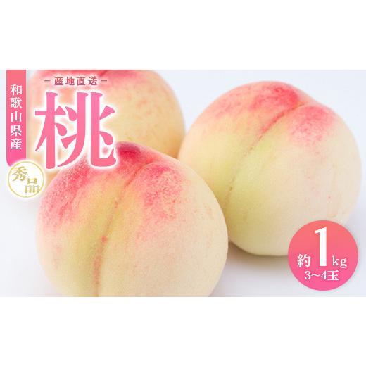 ふるさと納税 もも 和歌山県 美浜町 産地直送 和歌山県産 桃 約1kg(3〜4玉)秀品 もも
