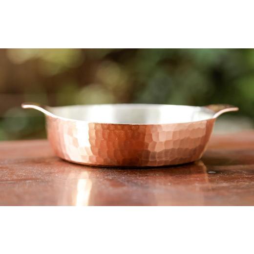 ふるさと納税 金工品 京都府 京都市  八木庖丁店 手打ち銅製 グラタン皿(12cm)｜京都 キッチン用品 人気 皿 京都 キッチン用品 家庭用品 ブランド 人気 おすす…の画像