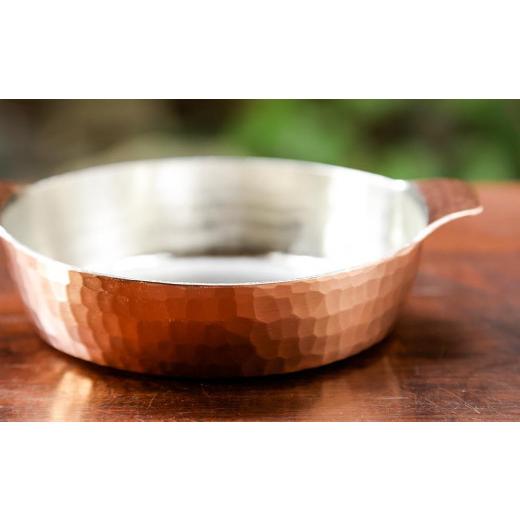 ふるさと納税 金工品 京都府 京都市  八木庖丁店 手打ち銅製 グラタン皿(12cm)｜京都 キッチン用品 人気 皿 京都 キッチン用品 家庭用品 ブランド 人気 おすす…の画像