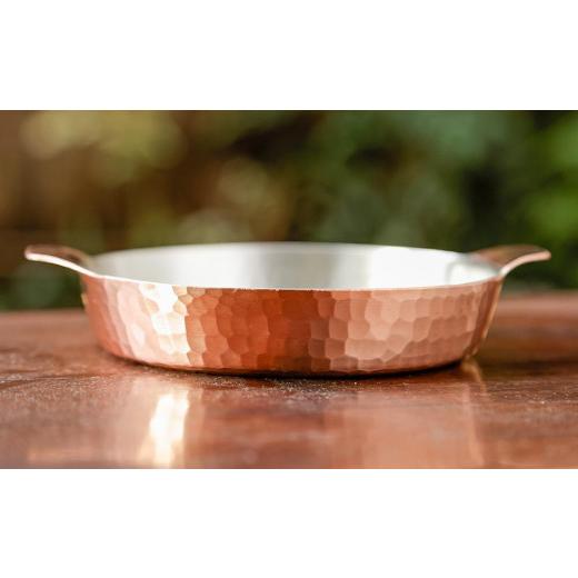 ふるさと納税 金工品 京都府 京都市  八木庖丁店 手打ち銅製 グラタン皿(15cm)｜京都 キッチン用品 人気 皿 京都 キッチン用品 家庭用品 ブランド 人気 おすす…の画像