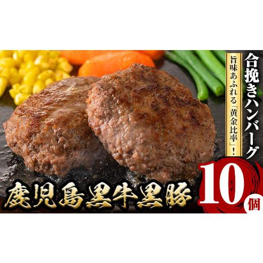 ふるさと納税 牛肉 ハンバーグ 鹿児島県 湧水町 y436 鹿児島黒牛黒豚ハンバーグ(10個・計1.3kg) 肉 お肉 ぶた ブタ 豚肉 牛肉 ミンチ パック 小分け 冷凍 ハン…