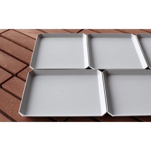 ふるさと納税 食器・グラス 皿 佐賀県 有田町 1616／ TY Square Plate 200 Grey 5枚セット 1616／arita japan 有田焼 食器 器 皿 中皿 角皿 スクエア プレート…の画像