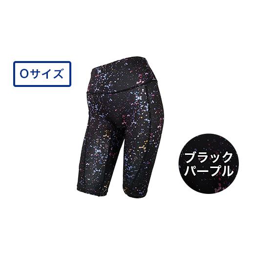 ふるさと納税 服 女 新潟県 長岡市 I4-58HB カラー:ブラックパープル サイズ:O A.A.TH for femtech/サニタリーハーフタイツ(プリント)(品番:AAP85FP2)…