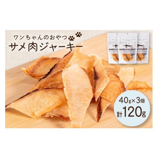 ふるさと納税 乾物 宮城県 気仙沼市 UMINO PET サメ肉ジャーキー 40g×3個 石渡商店 宮城県 気仙沼市 20563953 ペットフード ドッグフード 犬 いぬ 犬用 ペッ…_1
