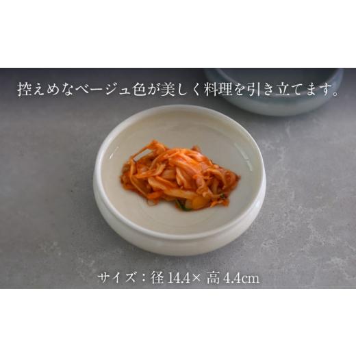 ふるさと納税 陶磁器・漆器・ガラス 岐阜県 土岐市  美濃焼 米色 なます 皿 murakami pottery ／ 村上雄一 食器 小皿 プレート MFI002の画像