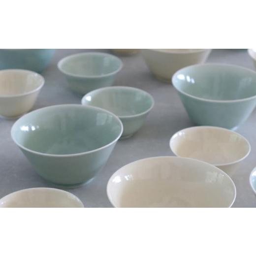 ふるさと納税 陶磁器・漆器・ガラス 岐阜県 土岐市  美濃焼 米色 マカイ 小 murakami pottery ／ 村上雄一 食器 丼 ボウル MFI006の画像
