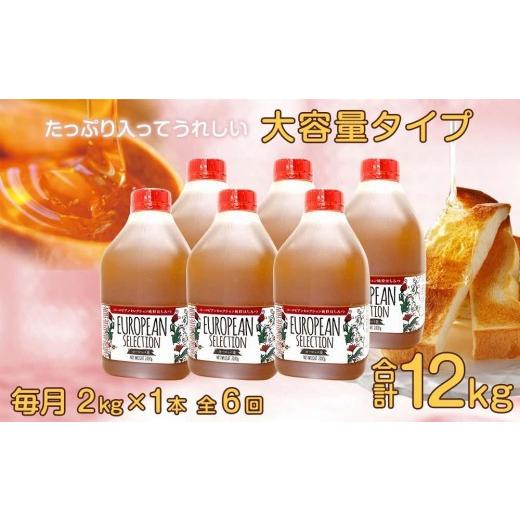 ふるさと納税 加工品等 はちみつ 福岡県 八女市  全6回 定期便（EU2kg） かの蜂 純粋蜂蜜 合計12kg（ヨーロピアンセレクション2kgを毎月1本お届け）の画像
