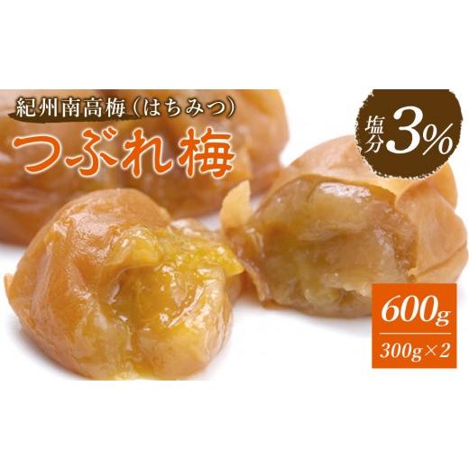 ふるさと納税 加工品等 梅干 和歌山県 白浜町 梅干し 塩分3% 600g ( 300g × 2パック ) はちみつ つぶれ梅 紀州南高梅 梅干 和歌山 グルメ 人気 うめ干し う…