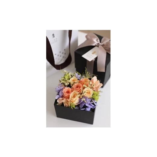 ふるさと納税 雑貨・日用品 花 徳島県 鳴門市 プリザーブドフラワー ラナローズ(オレンジパープル) オレンジパープル