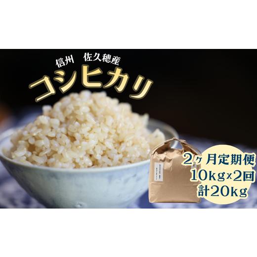ふるさと納税 米 コシヒカリ 長野県 佐久穂町 定期便2ヵ月 佐久穂とさや農園のコシヒカリ 玄米5kg×2袋 計20kg(ST-T505)