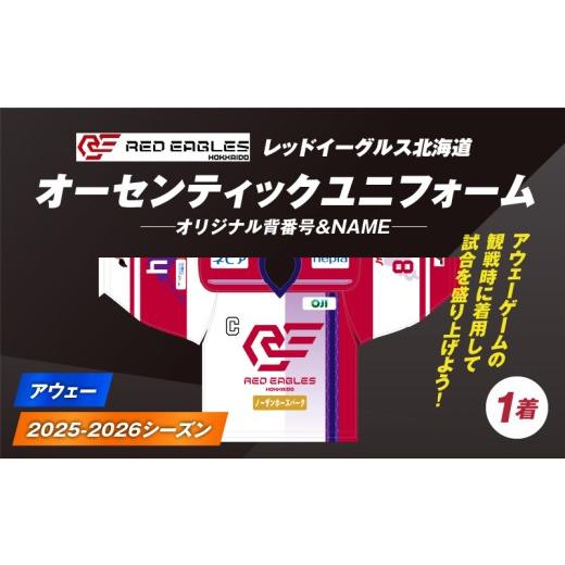 ふるさと納税 服 北海道 苫小牧市 2025-2026シーズン オーセンティックユニフォーム・アウェー・オリジナル背番号＆NAME　T018-007の画像