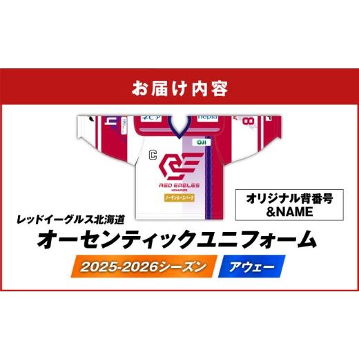 ふるさと納税 服 北海道 苫小牧市 2025-2026シーズン オーセンティックユニフォーム・アウェー・オリジナル背番号＆NAME　T018-007の画像