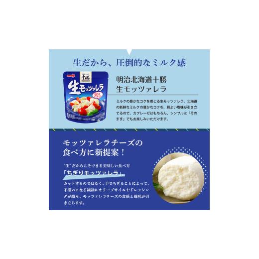 ふるさと納税 加工品等 チーズ 北海道 芽室町  3ヵ月定期便 明治北海道十勝チーズ 生モッツァレラ６個 セット 計3回 me003-070-t3c ／おつまみ 冷蔵便 詰め合…_4