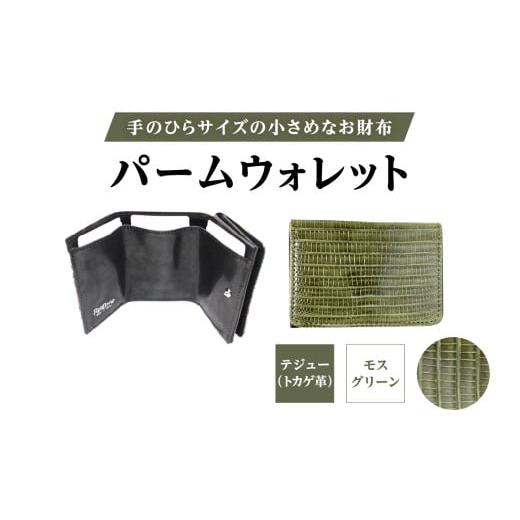 ふるさと納税 財布 東京都 台東区 パームウォレット テジュー(トカゲ革) (全3色) (カラー:モスグリーン) モスグリーン