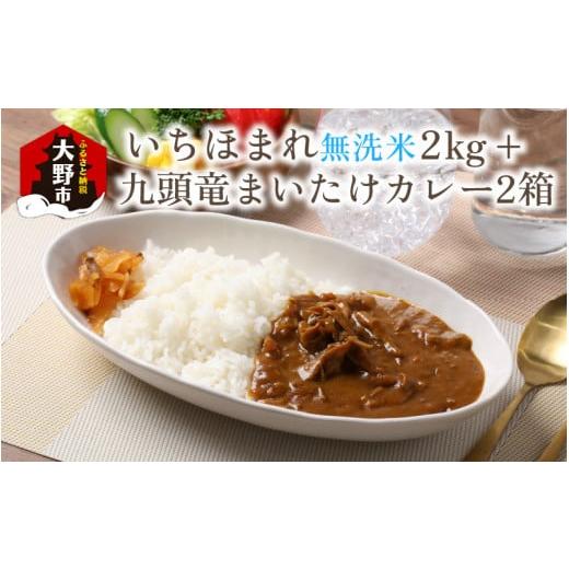 ふるさと納税 加工品等 レトルト 福井県 大野市 福井のブランド米 令和7年産 新米 特A獲得 いちほまれ無洗米+九頭竜まいたけカレーセット
