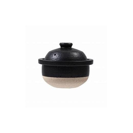 ふるさと納税 陶磁器・漆器・ガラス 滋賀県 甲賀市 かまど名人carino 1合炊き 黒マット 黒マット