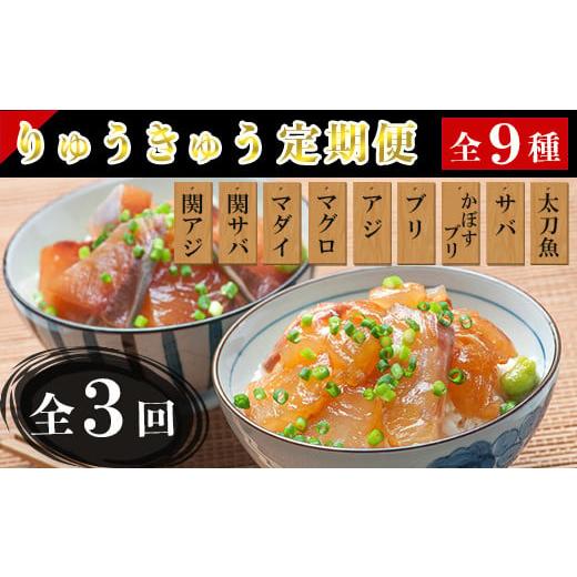 ふるさと納税 魚貝類 鯛 大分県 杵築市 12月発送開始 定期便・全3回 大分郷土料理りゅうきゅう全9種を3回に分けてお届け (3種×2食×3回) 刺身 冷凍 セット …