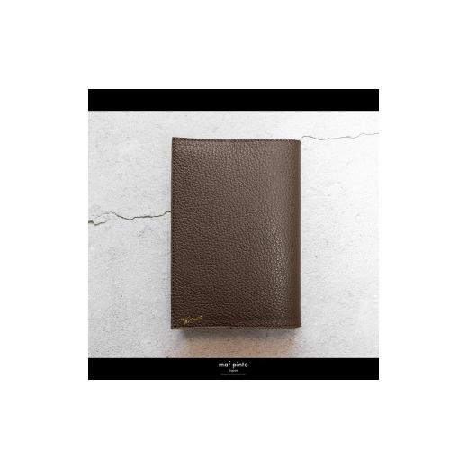 ふるさと納税 文房具・玩具 福岡県 大川市 maf pinto (マフ ピント) レザーブックカバー文庫サイズ ADRIA LINE チョコレート 本革 日本製 チョコレート