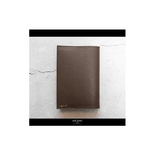 ふるさと納税 文房具・玩具 福岡県 大川市 maf pinto (マフ ピント) レザーブックカバー文庫サイズ ADRIA LINE チョコレート 本革 日本製 チョコレートの画像