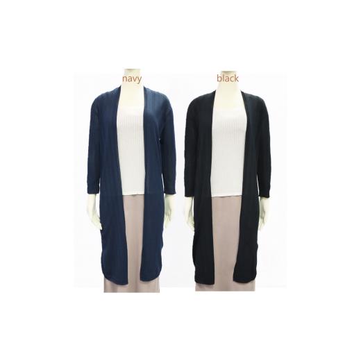 ふるさと納税 服 山梨県 市川三郷町 洗える/天然繊維 夏素材和紙 軽くて涼しい ワイドリブきながしカーディガン 日本製 Lサイズ ネイビー 5839-9823 …