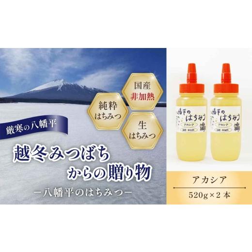 ふるさと納税 加工品等 はちみつ 岩手県 八幡平市  国産純粋はちみつ アカシア 蜂蜜 非加熱 520g × 2本 ／ あかしあ アカシヤ はちみつ ハチミツ ハチ蜜 ハニ…の画像