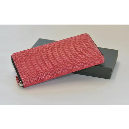 ふるさと納税 財布 山形県 新庄市 最上新庄織「ウォレット（長財布）」（赤） サイフ さいふ F3S-1746 赤の画像