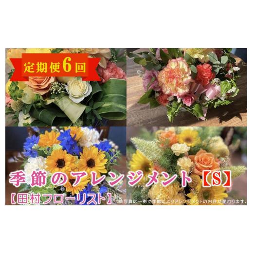 ふるさと納税 雑貨・日用品 花 岩手県 盛岡市 季節のフラワーアレンジメント Sサイズ 6回 定期便 6ヶ月 花 生花 フラワー ギフト プレゼント 贈り物 お祝い 記…の画像