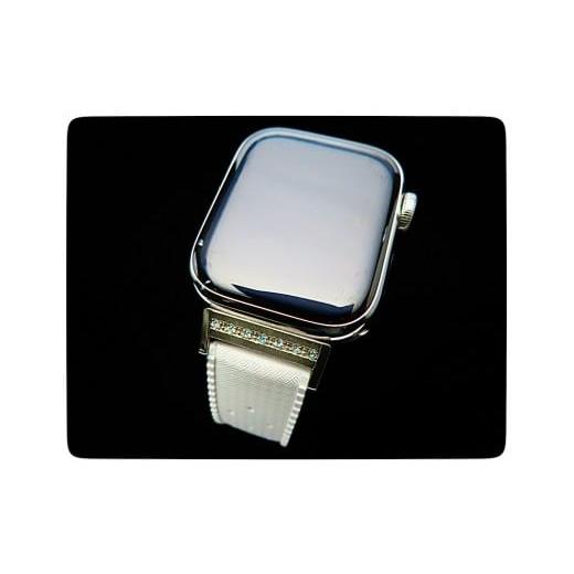 ふるさと納税 アクセサリー 福岡県 行橋市 CN-005_Apple Watch専用シルバー925製チャーム_sevenstone(Blue Topaz)&ラバーバンドの画像
