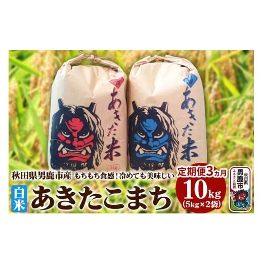 ふるさと納税 米 あきたこまち 秋田県 男鹿市 米 定期便3ヶ月 令和7年産 あきたこまち 精米 10kg(5kg×2袋)3ヶ月連続発送(合計 30kg)秋田県 男鹿市