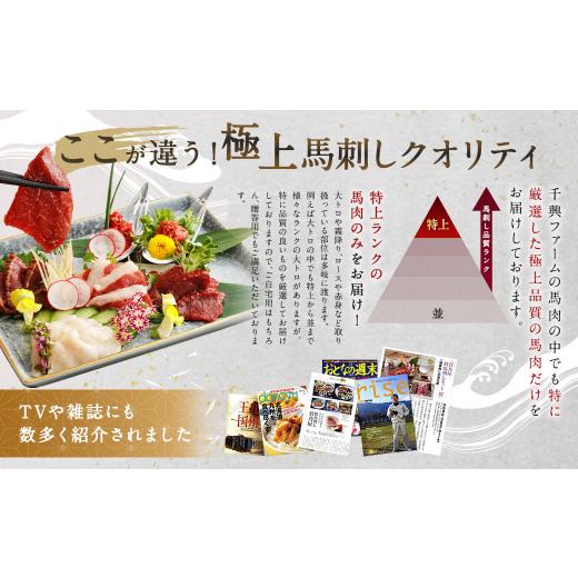 ふるさと納税 馬肉 熊本県 高森町  2ヶ月毎4回定期便 鮮馬刺し 赤身ユッケ 計約2000g（約500g×4回）_7