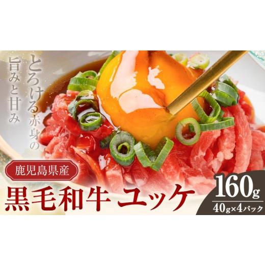 ふるさと納税 牛肉 鹿児島県 さつま町 鹿児島県産黒毛和牛ユッケ 160g 40g×4パック LRプラスK[90日以内に出荷予定(土日祝除く)]鹿児島県 さつま町 鹿児島県…