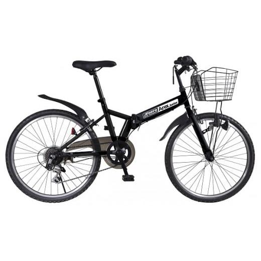 ふるさと納税 自転車 折りたたみ自転車 愛知県 春日井市 Arex Junior 24型6スピードノンパンク折りたたみジュニアマウンテンバイク 色:ブラック 色:ブラ…
