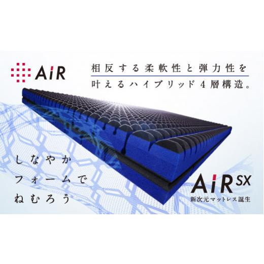 ふるさと納税 タオル・寝具 滋賀県 近江八幡市 nishikawa／西川 エアー SX マットレス ハード セミダブル サイズ 配色:ロイヤルブルー P296Wの画像