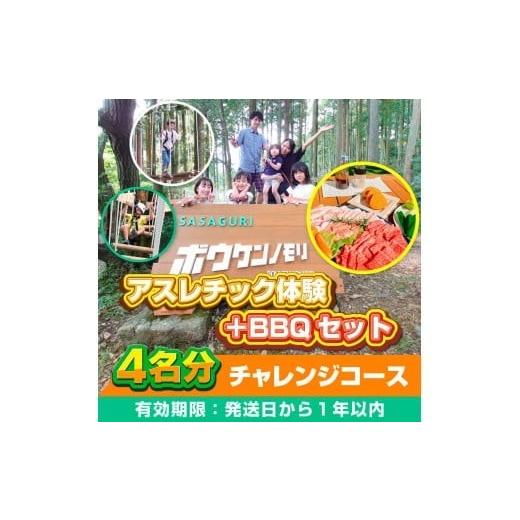 ふるさと納税 スポーツ・アウトドア 福岡県 篠栗町  ボウケンノモリささぐり アスレチック体験＋BBQセット4名分 ZZ008の画像