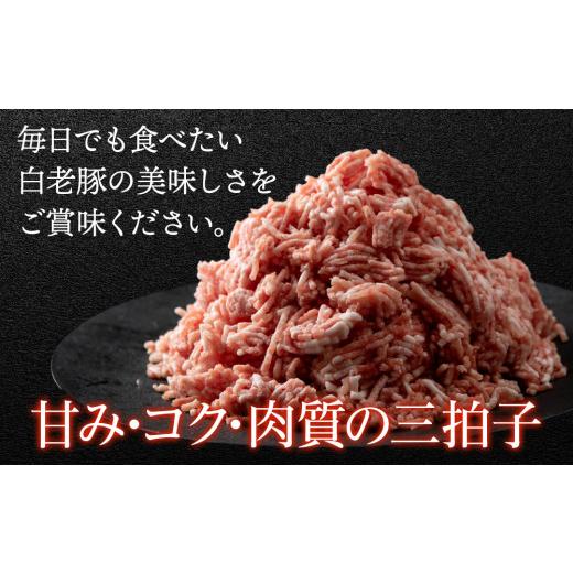 ふるさと納税 豚肉 北海道 白老町 定期便 12カ月 北海道産 白老豚 挽肉 300g×10パック_7