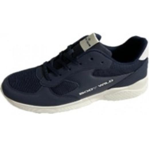 ふるさと納税 ファッション 靴 奈良県 川西町 「BODY WILD」婦人用 スニーカー BLS 5575 (ネイビー/24.5cm) ネイビー/24.5cm